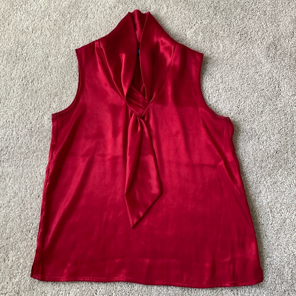 Karen Scott Rich Red Blouse petite S